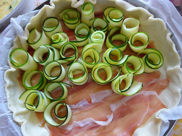 Quiche zucchine e speck senza glutine e lattosio